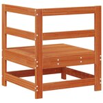vidaXL Canapé d'angle de jardin Pin massif Brun Ciré 62 x 62 x 70 5 cm