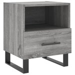vidaXL Table de chevet sonoma gris 40x35x47 5 cm bois d’ingénierie