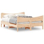 vidaXL Cadre de lit sans matelas 135x190 cm bois de pin massif