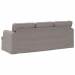 vidaXL Canapé Taupe 201 x 80 x 85 cm tissu