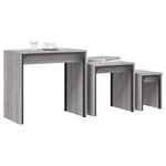 vidaXL Tables basses gigognes 3 Pièces sonoma gris bois d'ingénierie