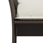 vidaXL Chaise de jardin avec tabouret marron résine tressée