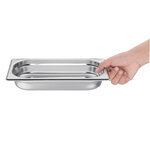 Bac gastro inox gn 1/4 - 40 mm - vogue -  - acier inoxydable1 13 265x40x162mm