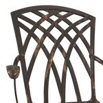 vidaXL Ensemble de tables de jardin 3 Pièces Bronze Aluminium coulé