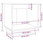 vidaXL Tables de chevet 2Pièces Marron miel 40x30x40cm Bois de pin solide