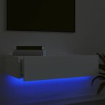 vidaXL Meuble TV avec éclairage LED blanc 60x35x15 5 cm