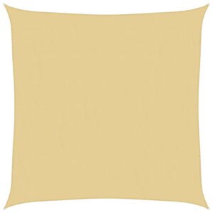vidaXL Voile d'ombrage sable 5x5 m 100   polyester oxford