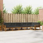 vidaXL Ensemble de canapés d'extérieur 6 Pièces Naturel et Anthracite