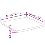 vidaXL Étagère murale 40x40x2 5cm carré massif acacia bordure assortie
