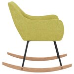 Vidaxl chaise à bascule vert tissu