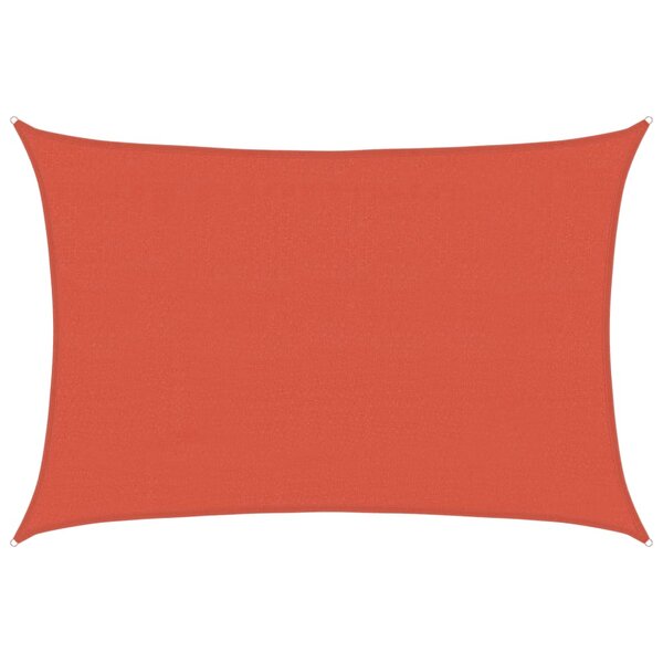 vidaXL Voile d'ombrage 160 g/m² Terre cuite 4x6 m PEHD