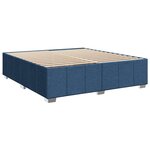 vidaXL Cadre de lit sans matelas bleu 200x200 cm tissu