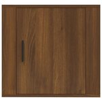 vidaXL Table de chevet murale Chêne marron 50x30x47 cm