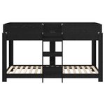 vidaXL Lit Superposé pour Enfants Chêne noir 100 x 200 cm