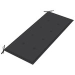 vidaXL Banc de jardin avec coussin anthracite 240 cm Teck massif