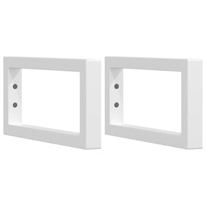 vidaXL Supports d'étagères pour lavabo 2 Pièces blanc rectangulaire acier