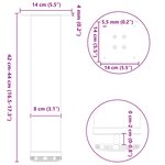 vidaXL Pieds de table basse 4 pièces Blanc 42-44 cm Acier