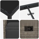 vidaXL Ensemble de salle à manger pour jardin 7 Pièces Gris Poly rotin