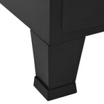 vidaXL Armoire de bureau avec portes en maille Acier 75x40x120 cm Noir