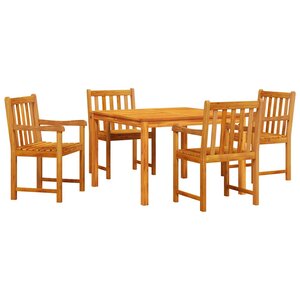 vidaXL Ensemble de salle à manger pour jardin 5 pc Marron