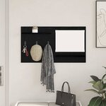 vidaXL Porte-manteau mural avec étagère Chêne noir 90 x 10 x 50 cm