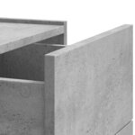 vidaXL Table de chevet murale gris béton 45x30x35 cm