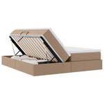 vidaXL Lit avec rangement et matelas Cappuccino 180 x 200 cm