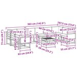 vidaXL Ensemble de canapés d'extérieur 11 pc Naturel et Beige