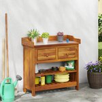 vidaXL Armoire de jardin Marron 78 x 36.5 x 78cm Bois d'acacia massif