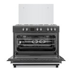 Continental edison cuisiniere piano four multifonctions catalyse 100l affichage digital l90 xh85 cm noir mat et inox