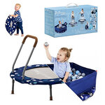 Trampoline 3 en 1 bleu navy
