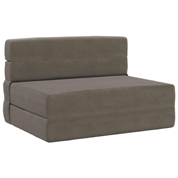 vidaXL Canapé-lit pliable Gris clair 70 x 80 x 60 cm Tissu
