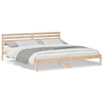 vidaXL Cadre de lit Marron 180 x 210 cm Bois de pin massif