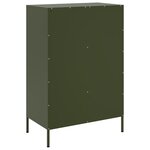 vidaXL Buffet haut vert olive 68x39x101 5 cm acier