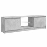 vidaXL Meuble TV avec lumières LED gris béton 120x30x36 cm