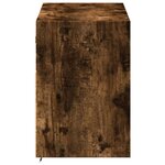 vidaXL Meuble TV mural avec lumières LED chêne fumé 100x31x45 cm