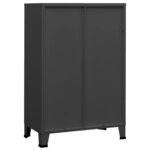 vidaXL Coffre de rangement industriel Anthracite 75x40x115 cm Métal