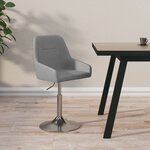 Vidaxl chaise pivotante de salle à manger gris foncé tissu