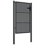 vidaXL Portail de jardin anthracite 105 x 200 cm acier