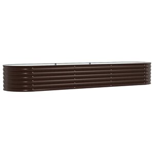 vidaXL Lit surélevé Marron 320 x 80 x 44 cm Acier