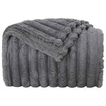 vidaXL plaid Gris foncé 200 x 150 cm 0.8 kg Polaire