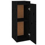 vidaXL Armoire murale noir 30x30x80 cm Bois de pin massif