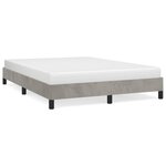 vidaXL Cadre de lit Gris clair 140x200 cm Velours