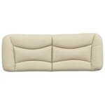 vidaXL Coussin de tête de lit crème 120 cm tissu