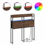 vidaXL Tête de lit de rangement Chêne marron 75 cm Bois d'ingénierie