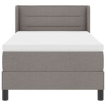 Lit box spring vidaXL avec matelas taupe 80x200 cm tissu