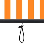 vidaXL Store roulant d'extérieur 80x250 cm Blanc et orange