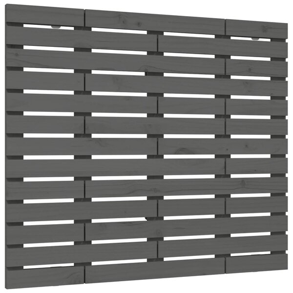 vidaXL Tête de lit murale Gris 106x3x91 5 cm Bois massif de pin