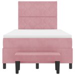 vidaXL Lit Box Spring avec Matelas & Banc Rose 120x200 cm Velours