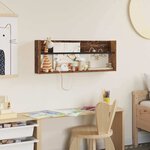 vidaXL Étagère à magazines avec étagère Bois ancien 80 x 12 x 30 cm